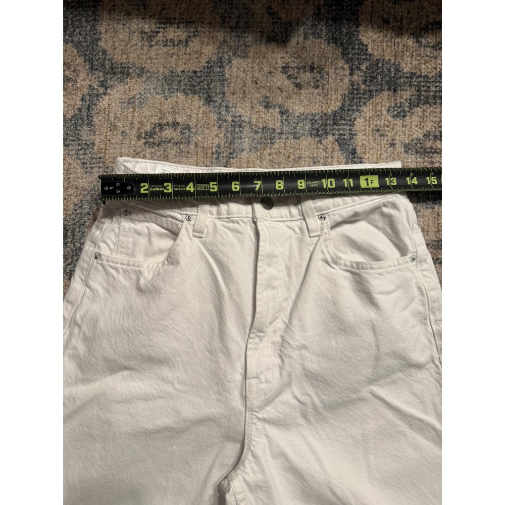 MOTHER Snacks High Waisted Push Pop Crop Jeans White Size 27 Excellent Condition - Picture 5 of 7